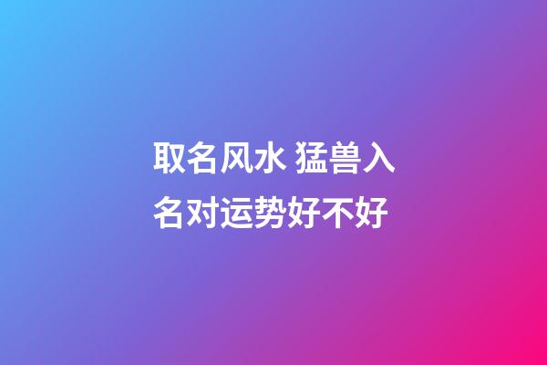 取名风水 猛兽入名对运势好不好